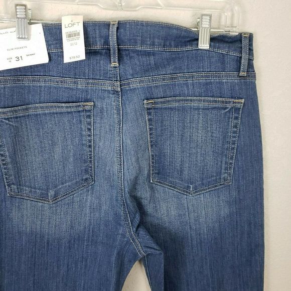 LOFT 31/12 side trim tuxedo stripe skinny jeans - Picture 5 of 7